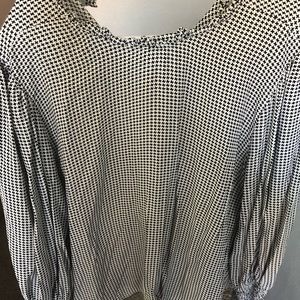 Zara Black & White Blouse